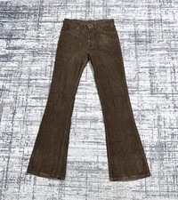 Vintage 70s Levi's Corduroy Pants Flare Bell Bottom Big E Brown Men  s Size 30x34