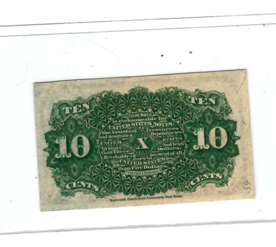 10 CENT "LIBERTY FRACTIONAL" 1800S (CRISPY) 10 CENT "LIBERTY" UNCIRCULATED!!! - Image 2 of 2