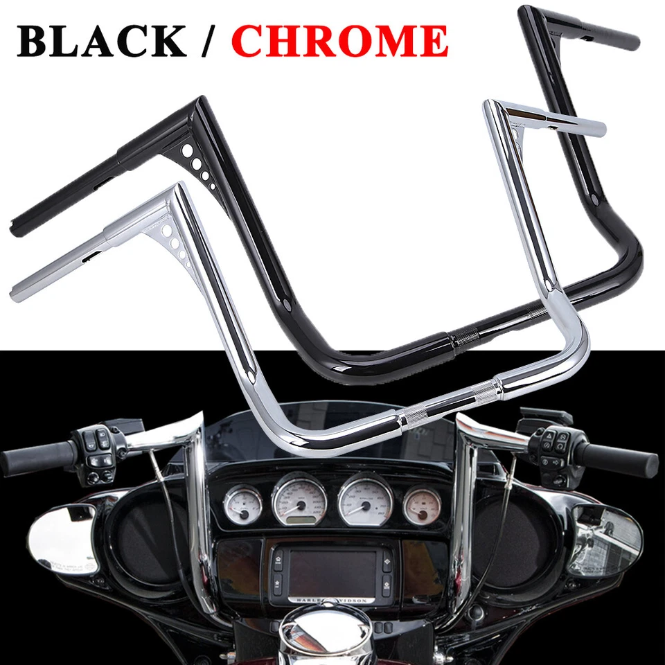 Manillar de 12" 14" 16" 18" para Harley Touring Electra Glide Foto 3 de 4