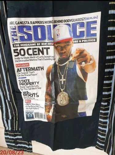 50 CENT SHIRT FROM 2005 LARGE SIZE ORIGINAL STUNNING IMAGE OF RAPPER 50 CENT - Picture 2 of 6
