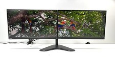 2 x 24" LENOVO 1920 x 1080 FRAMELESS Dual PC MONITOR SCREEN HDMI VGA + New Stand