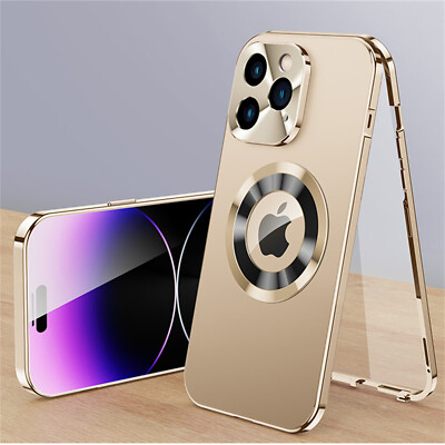 For iPhone 17 Pro Max 12 13 14 15 Slim Case Double Sided with Screen Protector