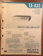 SONY TA-AX6 INTEGRATED STEREO AMPLIFIER ORIGINAL SERVICE MANUAL P131