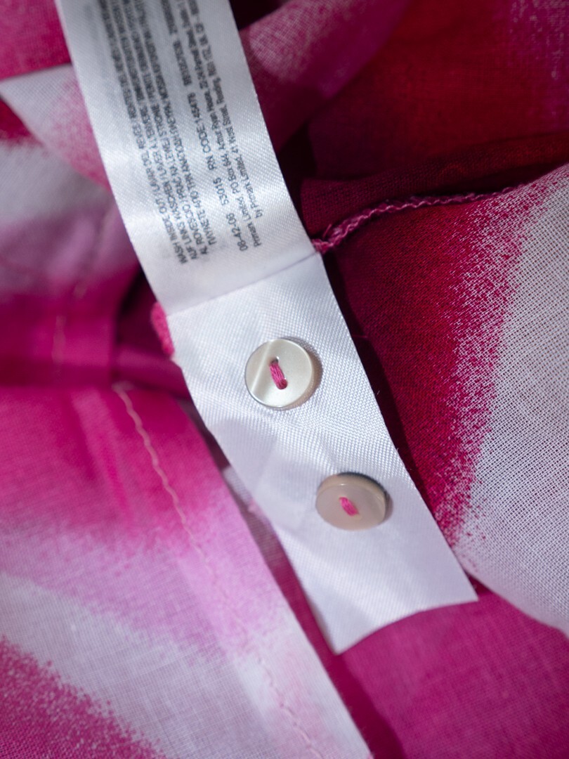 Primark Pink Wave Pattern Long Sleeve Shirt Size XS Pre-Owned image 9