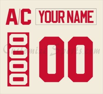Calgary Flames Customized Number Kit for 2023 Heritage Classic Uniform