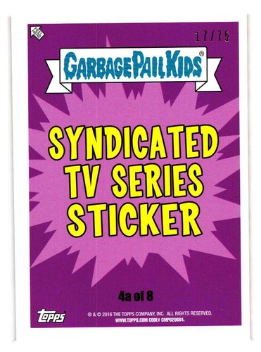 2016 GARBAGE PAIL KIDS SERIES 2 PRIME SLIME TRASHY TV PICK YOUR CARD BLOODY RED - Picture 193 of 323