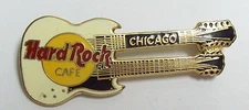 HARD ROCK Cafe Double Handled GUITAR Chicago Pin