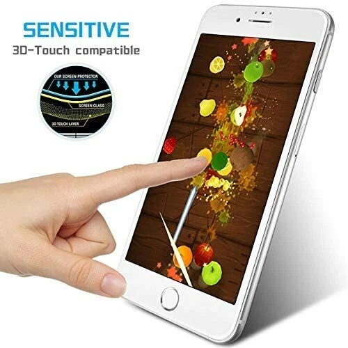 for iPhone SE 2020 8 / 7 Full Coverage Screen Protector Tempered Glass -White - Image 4 of 4