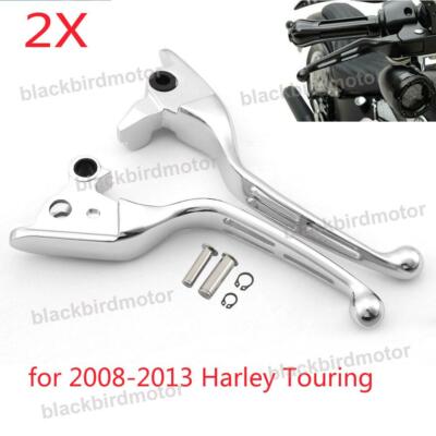 Chrome Brake And Clutch Levers For Harley Touring - Street Glide, Road King 2008-2013 - CNC Aluminum