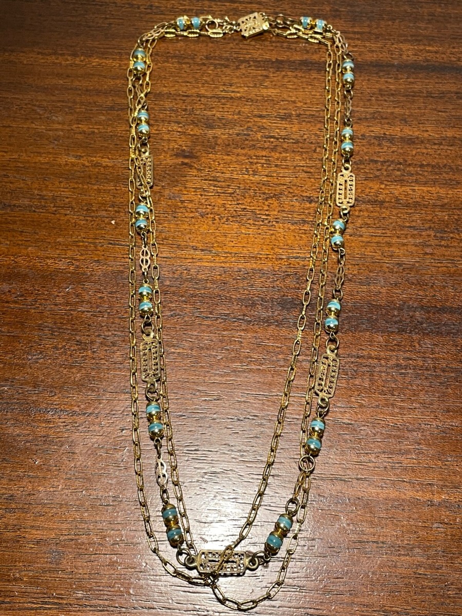Lot De 3 Chaînes En Plaqué Or – À Réparer / Pour Pièces – Bijoux Vintage