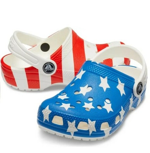 heely crocs american flag