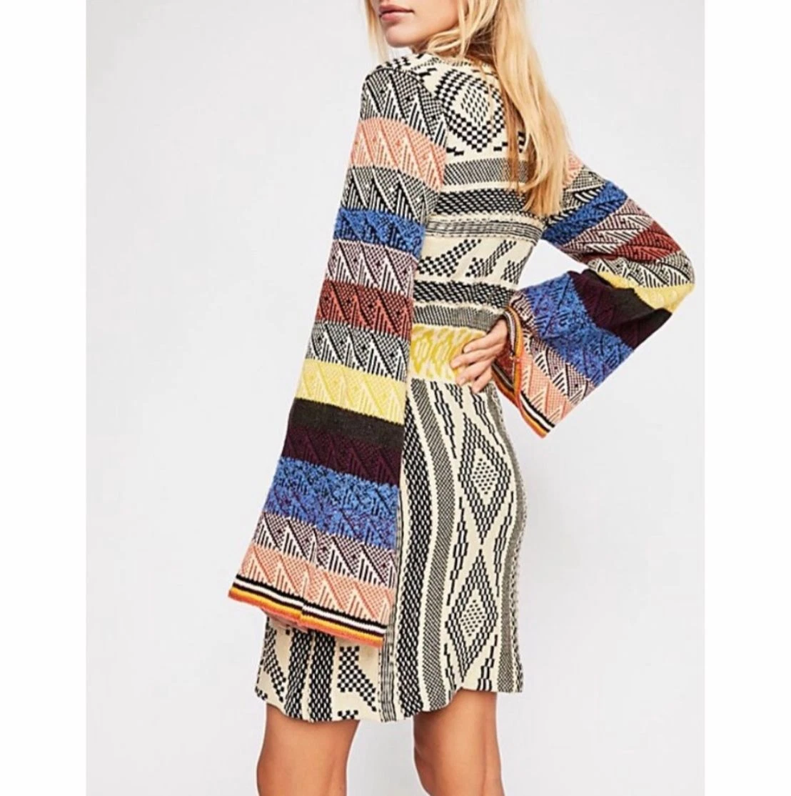 free people patchwork sweater dress