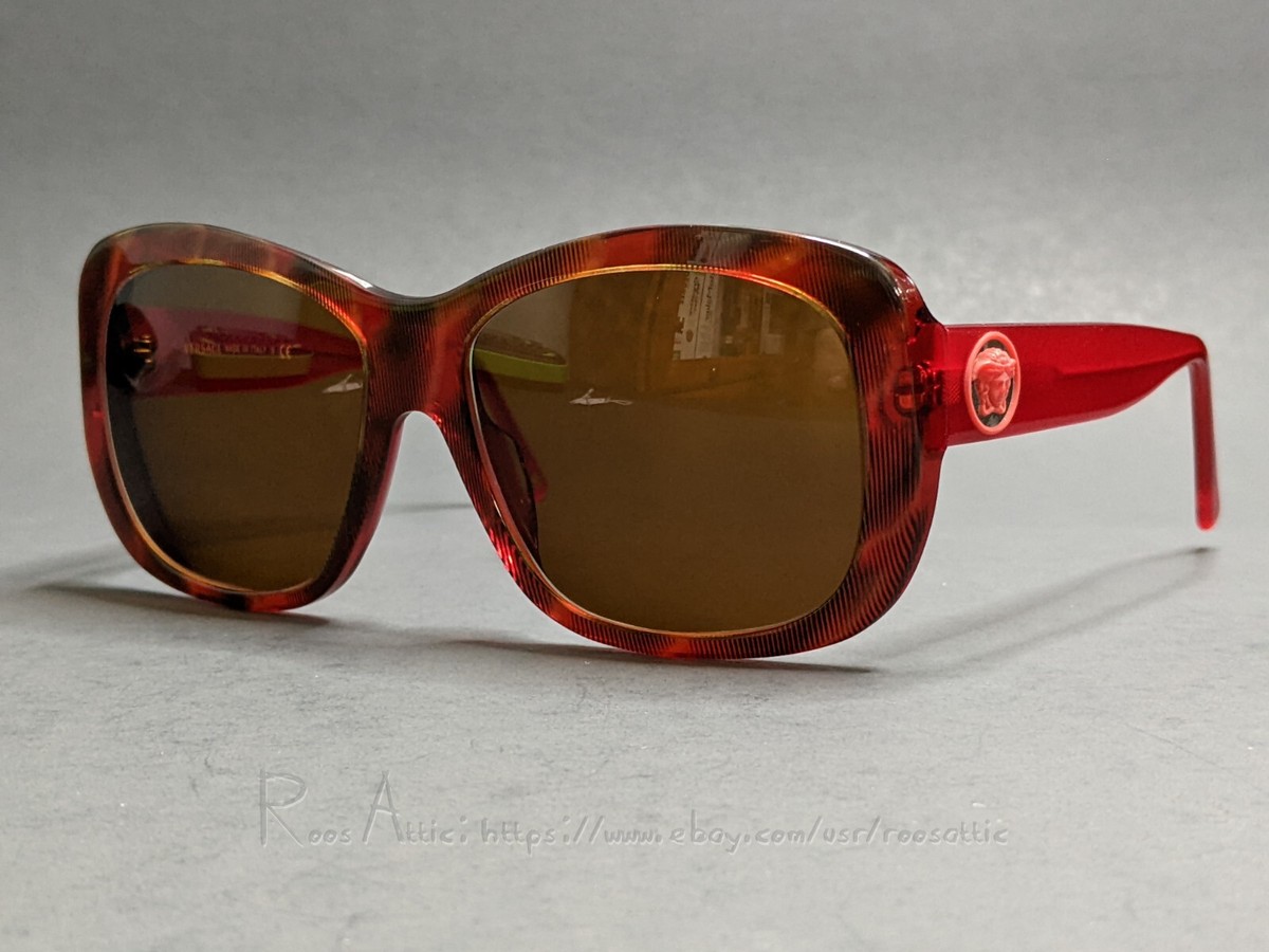 Versace MOD 4212 880/13 Sunglasses + Case: Rule Red Frame / Italy