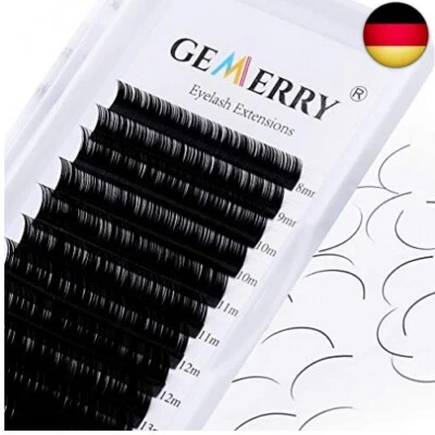 GEMERRY Einzelwimpern Klassische Wimpern 1:1 für Wimpernverlängerung - Stärke 0,20mm D c