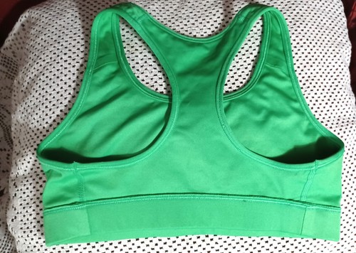 Womens Activewear Nike Dri Fit Sports Bra Green Racerback Junior Size-Shape 25.5 - Picture 8 of 11