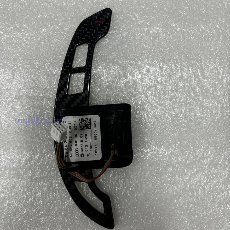 Paletas de cambio de volante 100 % fibra de carbono real para Audi R8 Custom 2008-2015 Foto 3 de 4