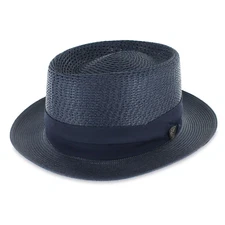Dobbs Bishop Straw Hat Navy