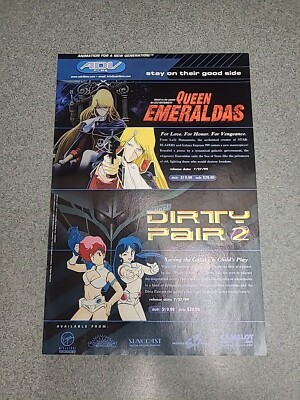Queen Emeraldas Dirty Pair 2 Adv Films  Print Ad 1999 7x10 Great To Frame 