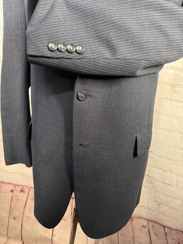 HART SCHAFFNER MARX Mens Navy Blue PINSTRIPE Sport Coat Blazer Jacket SIZE 42L - Picture 4 of 9