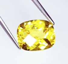 10 Ct Natural Yellow Sapphire Certified Loose Gemstone Cushion Quality Gems G908