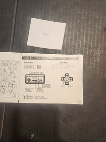 Bubble Bobble - Nes Manual Only