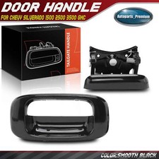 Black Smooth Tailgate Handle With Bezel For Chevy Silverado 1500 2500 3500 Gmc Black Smooth Tailgate Handle With Bezel For Chevy Silverado 1500 2500 3500 Gmc