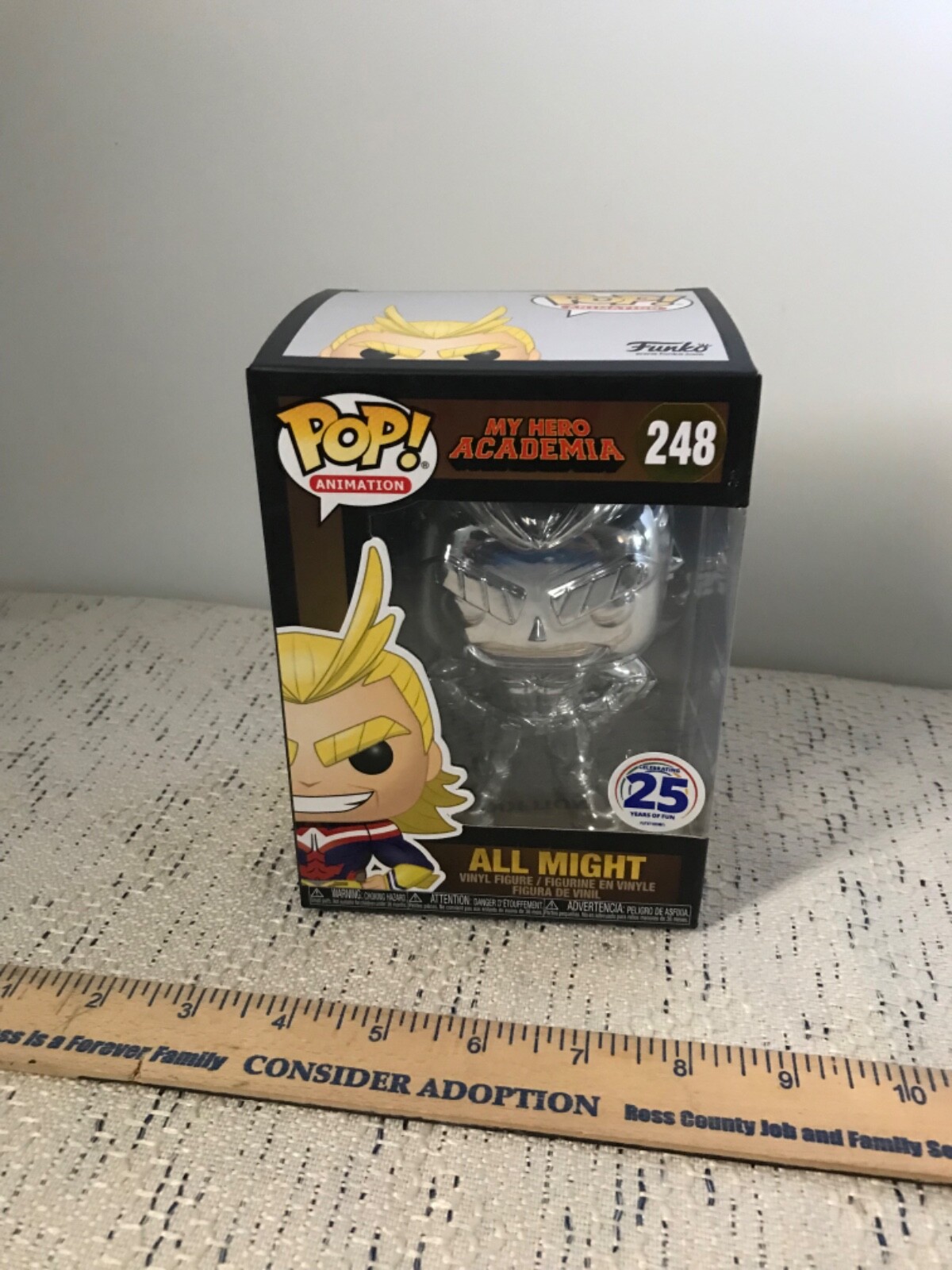 En Oferta Funko Pop My Hero Academia 25 Aniversario: All Might Silver #248 Con Pop Stack