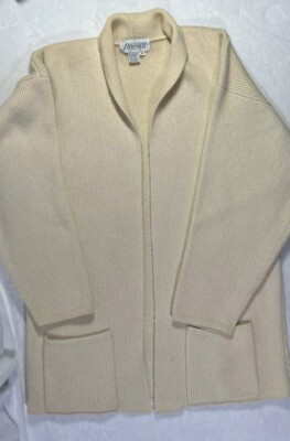 VTG Side Effects Cardigan Sweater Womens M Wool Blend 80s 90s Grandma *READ*