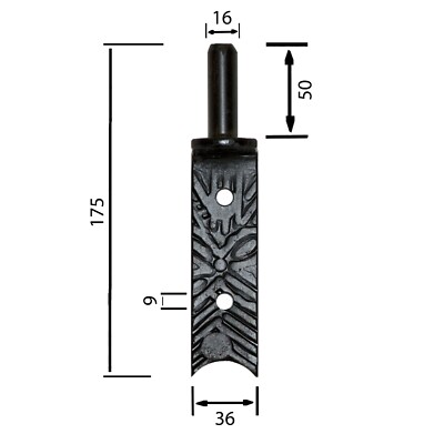 Monture à galet Bob 50 pour ferrures porte coulissante sur fer plat