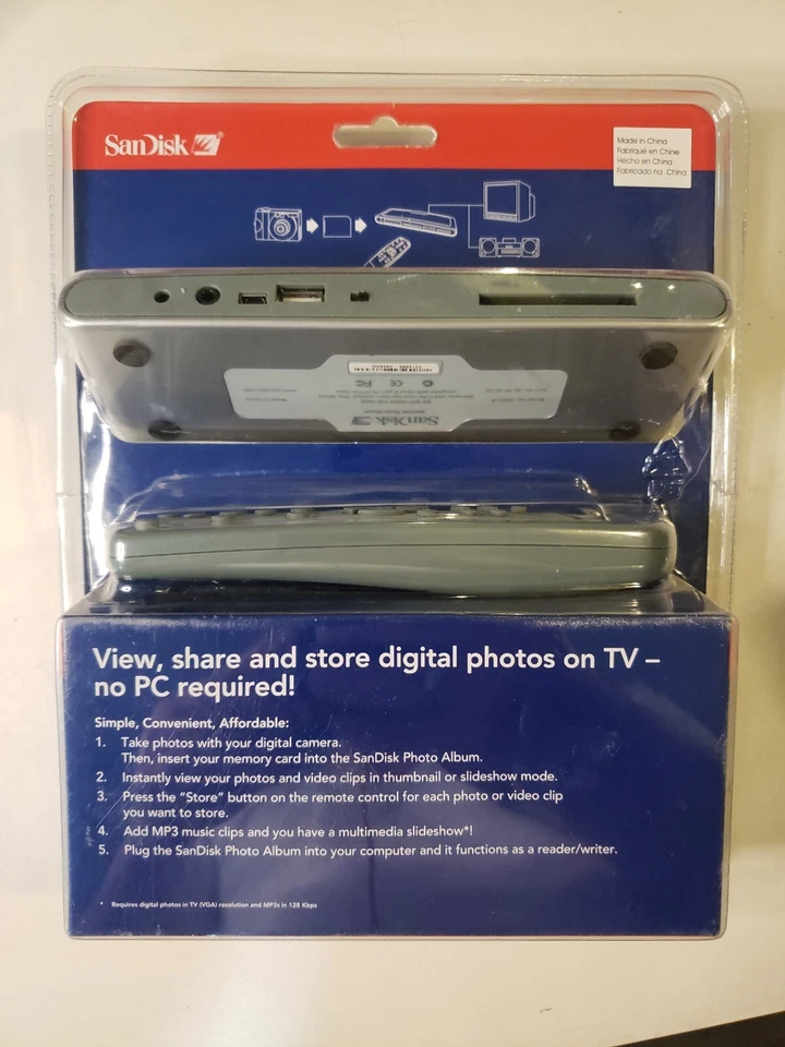 SANDISK Shoot & Store Digital Photo Album/Card Reader SDV2-A (View Photos on TV) - Image 2 of 3