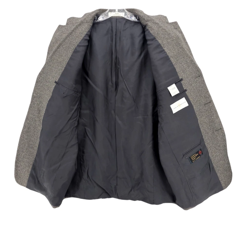 Nordstrom Ermenegildo Zegna Cloth 100% Cashmere Soft Gray Check Blazer Est. 46R - Image 4 of 4