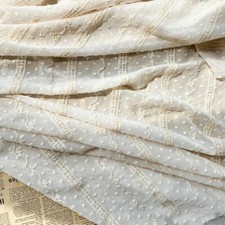 Embroidery Chiffon Fabric Jacquard Tulle Cloth Soft DIY Apparel Dress Craft