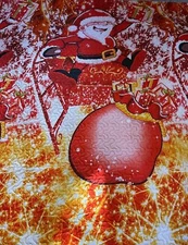 Jessy Home quilt comforter & shams king set of 3 Christmas Santa Reindeer READ