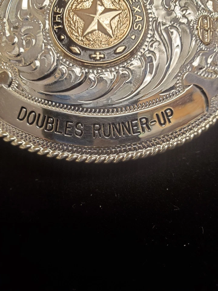 Hebilla de trofeo de plata esterlina Texas State Trapshoot como nueva (nunca usada) Foto 3 de 4