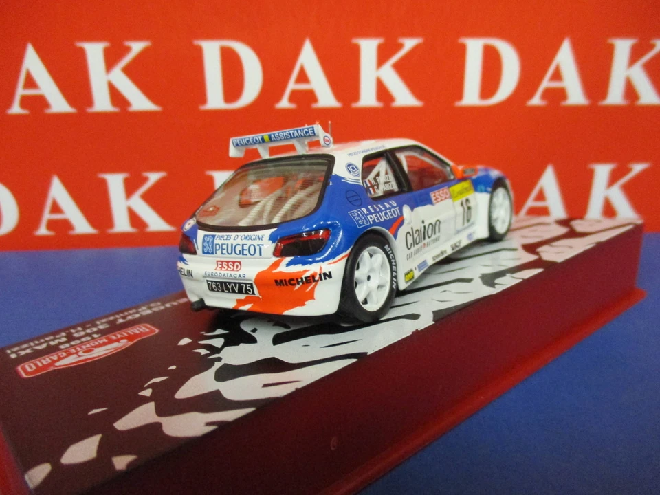 Die cast 1/43 Modellino Auto Peugeot 306 Maxi Rally Monte Carlo 1998 G. Panizzi - Immagine 3 di 4