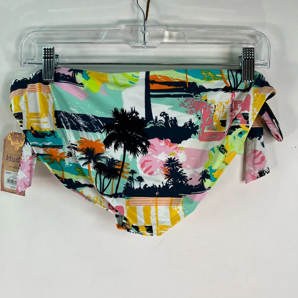 Nuevo MUDD Mujer Corbata Lateral Traje de Baño Hipster Verde Bikini Parte Inferior Talla XL Foto 4 de 4