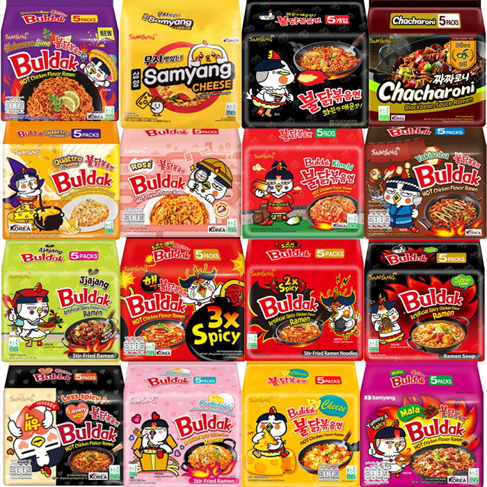 Samyang Buldak Coreano Hot Chicken Ramen - Fideos Coreanos Extra Picantes - Paquete de 5