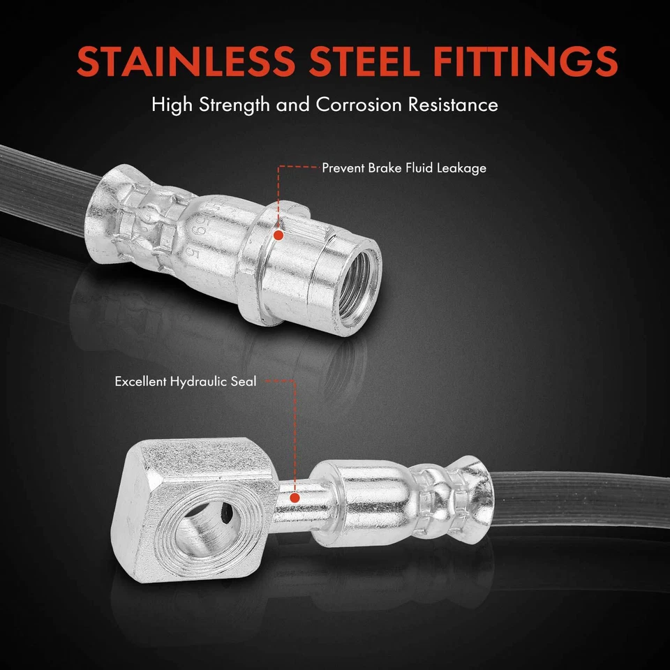 2x Manguera hidráulica de freno delantero para Mercedes-benz ML500 W163 ML320 ML350 ML430 Foto 4 de 4