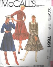 Vintage McCall's 7661 Misses' Western Priairie Dress - Size 8