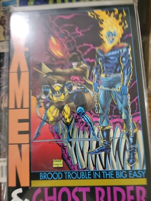 X-Men & Ghost Rider: Brood Trouble in the Big Easy (Marvel,  1993) Never Read 