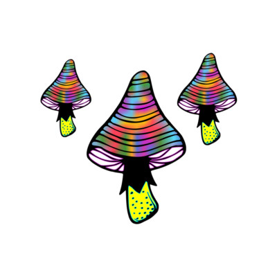 3 x PILZE Temporäres Tattoo Body Art Magie