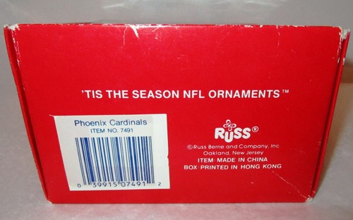 RUSS "Tis the Season ARIZONA CARDINALS NFL SANTA ON VACATION Christmas Ornament - Picture 2 of 8