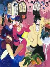 CONFESSION - Rare Serigraph in 50 Colors S/N By Israeli Artist Zule Moscowitz