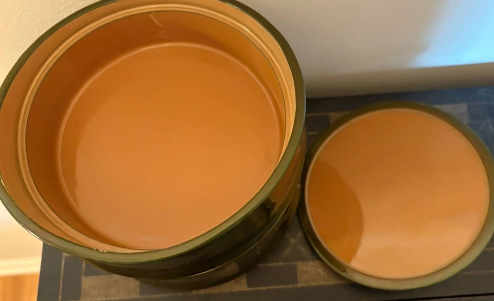 Bento Japanese Lunch Box 2 Layer Wood Lacquered Bamboo Gold Applied Design Brown - Image 4 of 4