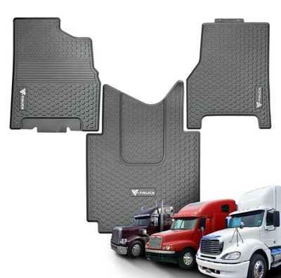 Rubber Floor Mats Set for Freightliner Columbia Century Class Coronado 3pc