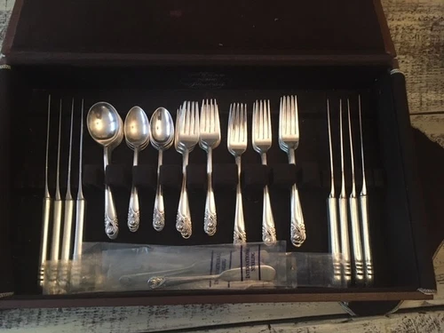 Spring Glory  Sterling  Silver Flatware 44 pieces PRICED TO SELL!