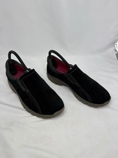 Clarks Womens Bendables Slip On Shoes Black Suede Loafers Size 7M 26102235