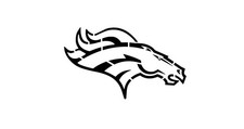 Broncos Head Only Stencil