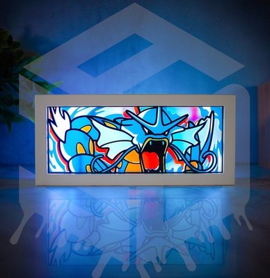 Garados - Pokemon Lichtbox - 3D-LED-Nachtlicht, USB-betrieben, RGB Lampe