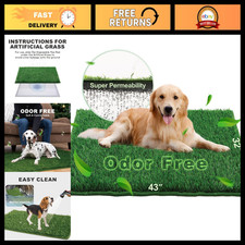 Dog Grass Pee Pads, Odor-Free Artificial Grass Potty Patch for Indoor/Outdoor Us
